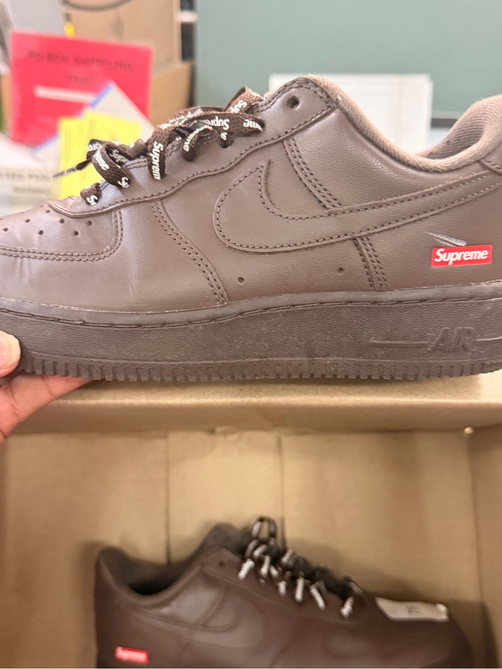 Supreme Kids Brown Low-Top Sneakers